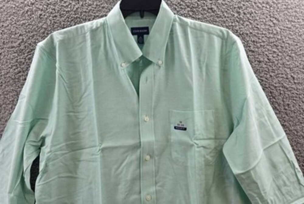 Club Room Button-Down Oxford Solid Dress Shirt Men's 16 32/33 Mint Long Sleeves - Picture 5 of 13